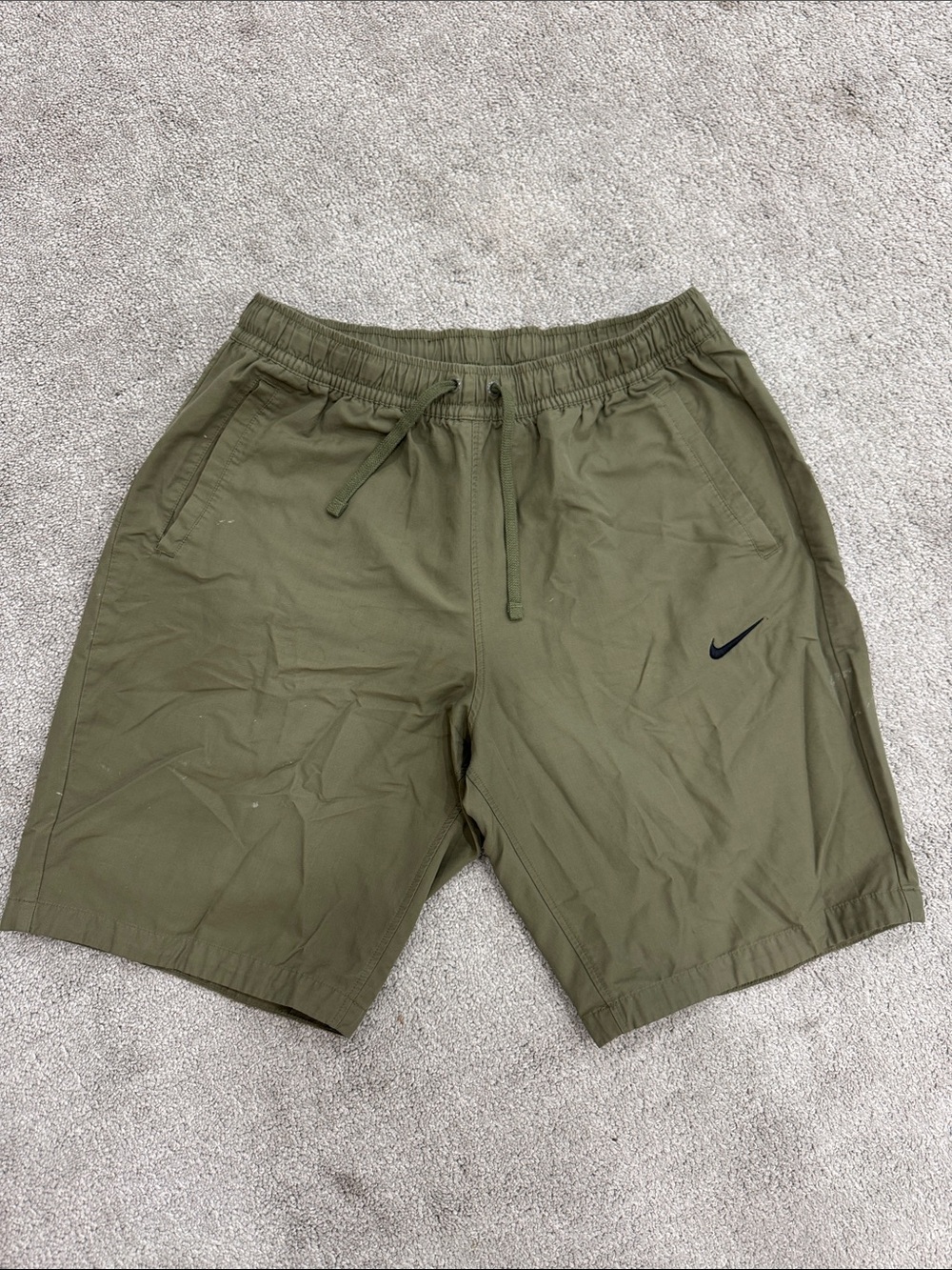 Nike Men's Olive Athletic Drawstring Shorts - XL